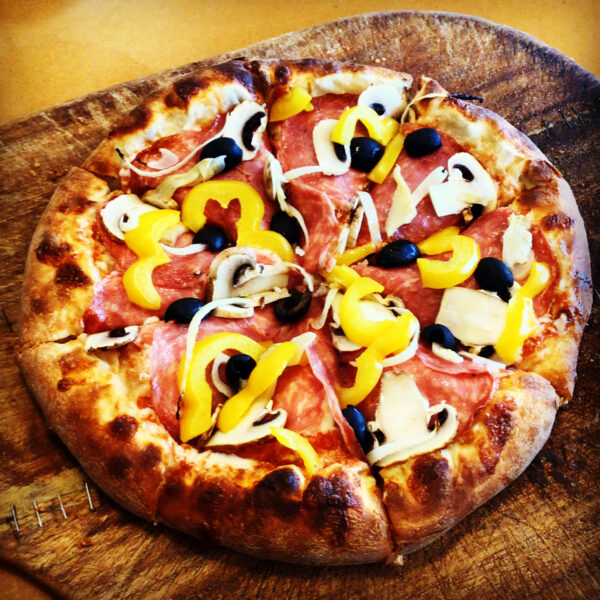 Salami, Mushroom, Bell Pepper, Red Onion, Olive, Artichoke Hearts - Image 3