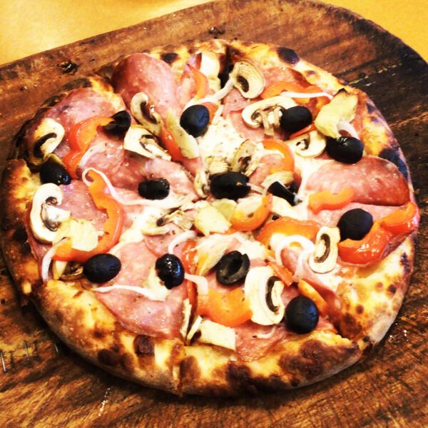 Salami, Mushroom, Bell Pepper, Red Onion, Olive, Artichoke Hearts - Image 9